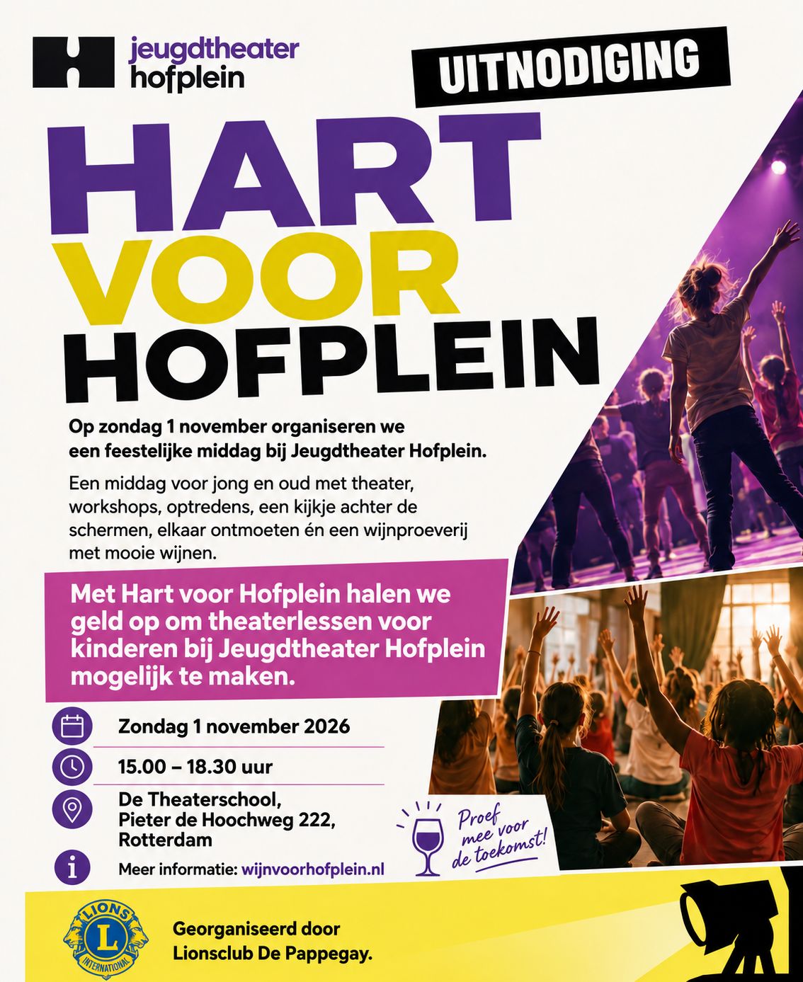 Uitnodiging Hart voor Hofplein. Alle evenementgegevens staan ook als tekst op deze pagina.